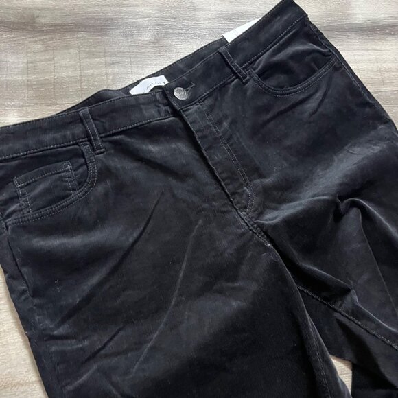 Loft Mid Rise Curvy Boot Corduroy Denim Jeans Black NWT Women’s Size 33 - Picture 4 of 8